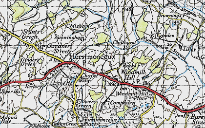 Old map of Windmill Hill in 1940