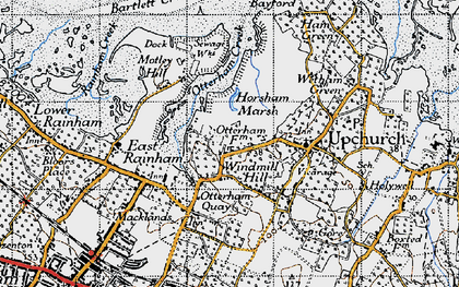 Old map of Bartlett Creek in 1946