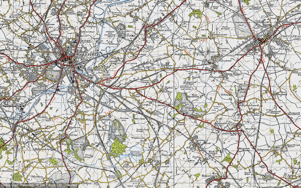 Old Map of Windmill Hill, 1947 in 1947