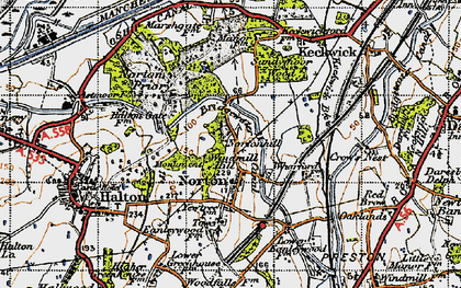 Old map of Bridgewater Canal in 1947