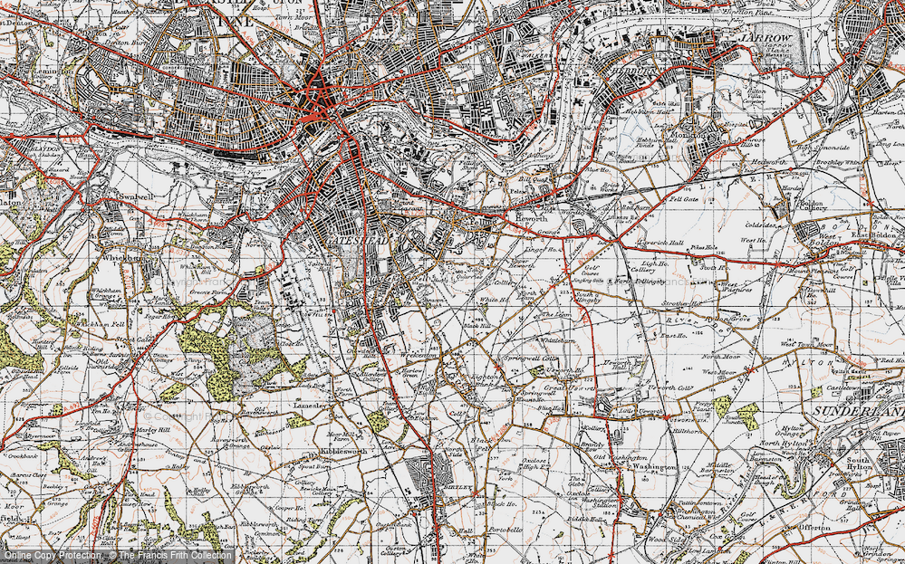 Old Map of Windy Nook, 1947 in 1947