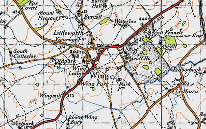 Old map of Wing in 1946