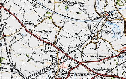 Old map of Wingates in 1947