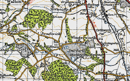 Old map of Wingerworth in 1947