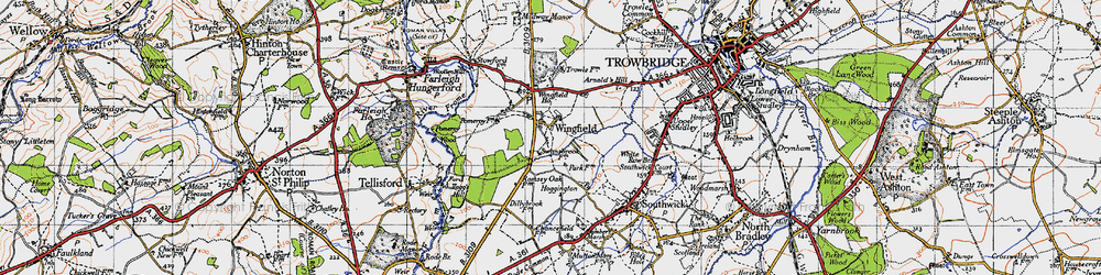 Old map of Wingfield in 1946