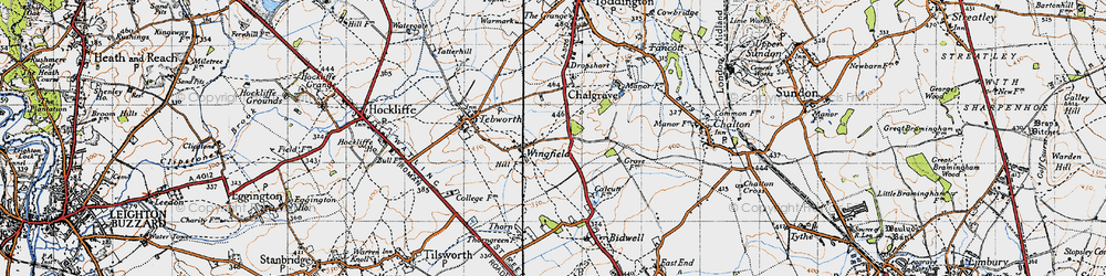 Old map of Wingfield in 1946