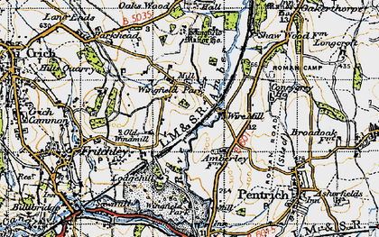 Old map of Wingfield Park in 1946