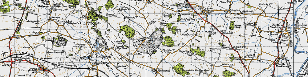 Old map of Winkburn in 1947
