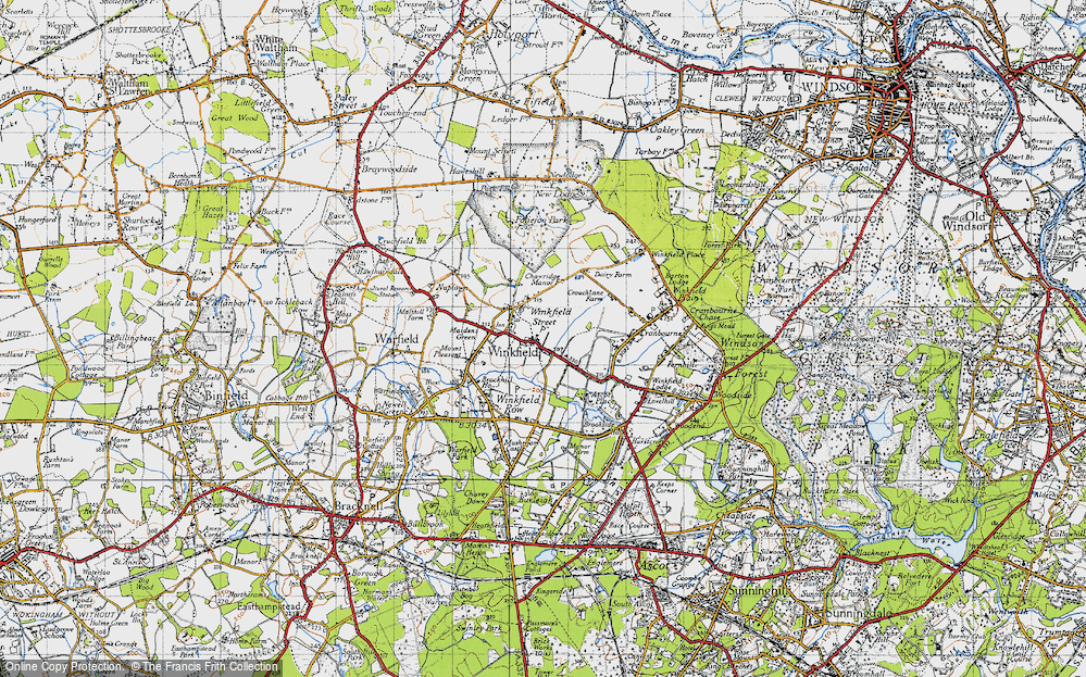 Old Map of Winkfield, 1940 in 1940