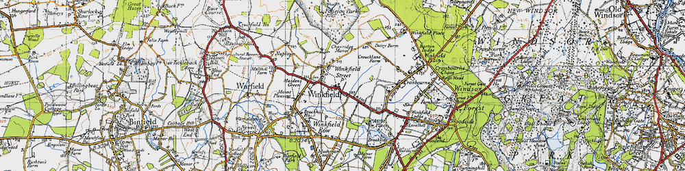 Old map of Winkfield in 1940