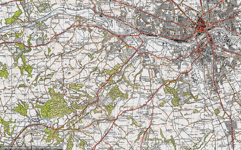 Old Map of Winlaton Mill, 1947 in 1947