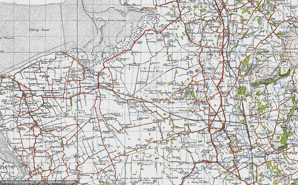 Old Map of Winmarleigh Moss, 1947 in 1947