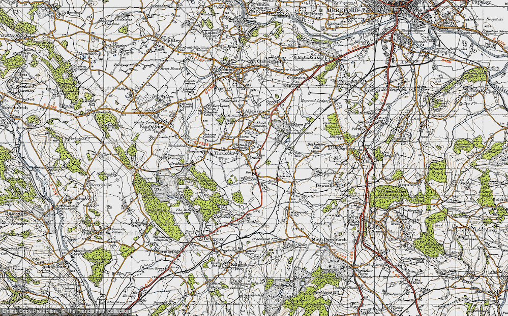 Old Map of Winnal, 1947 in 1947