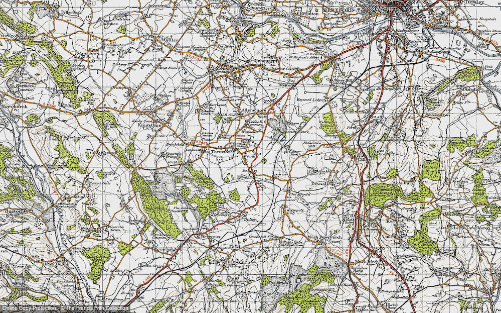 Old Map of Winnal Common, 1947 in 1947