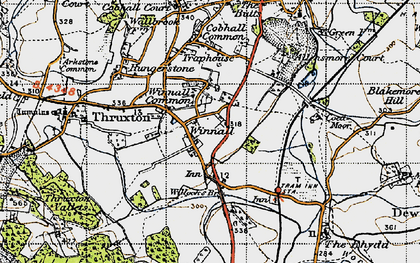 Old map of Winnal Common in 1947