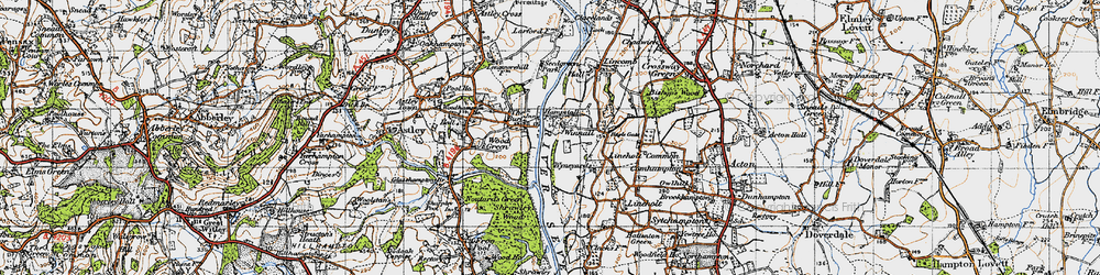 Old map of Winnall in 1947