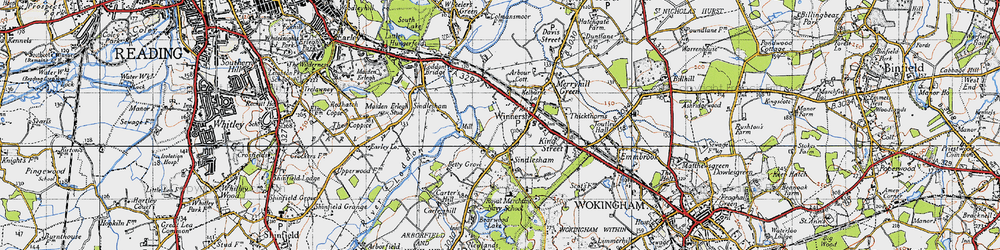 Old map of Winnersh in 1940