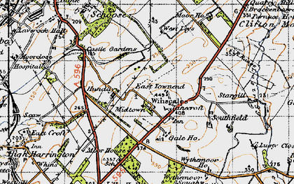Old map of Lillyhall Industrial Estate in 1947