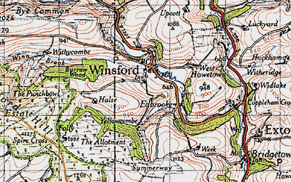 Old map of Burrow Wood in 1946
