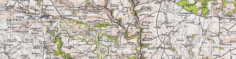 Old map of Burrow Wood in 1946