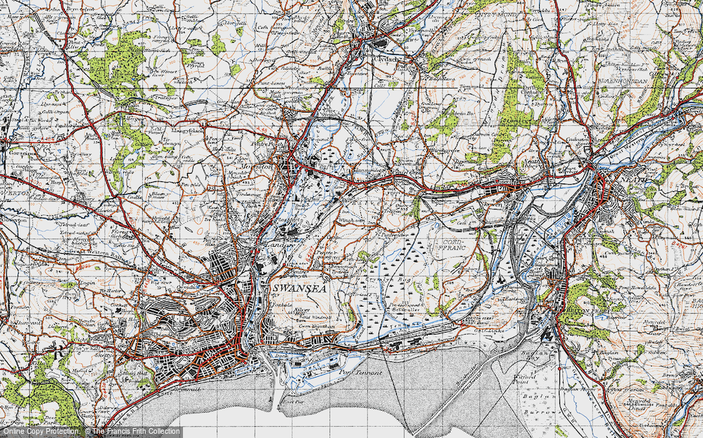 Old Map of Winsh-wen, 1947 in 1947