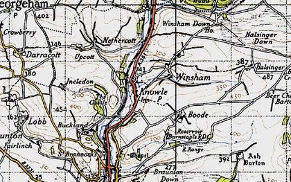 Old map of Winsham in 1946