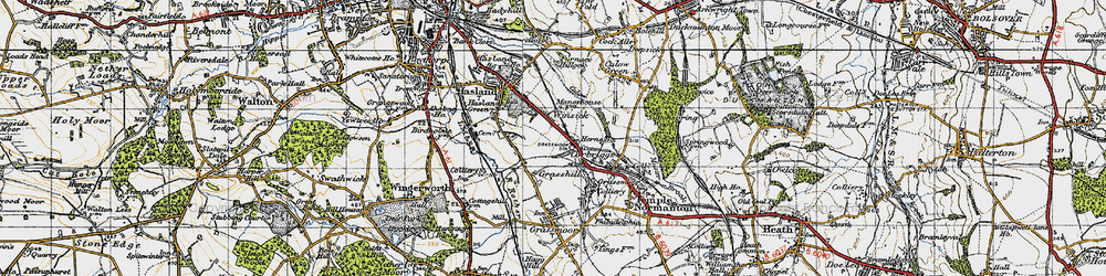 Old map of Winsick in 1947