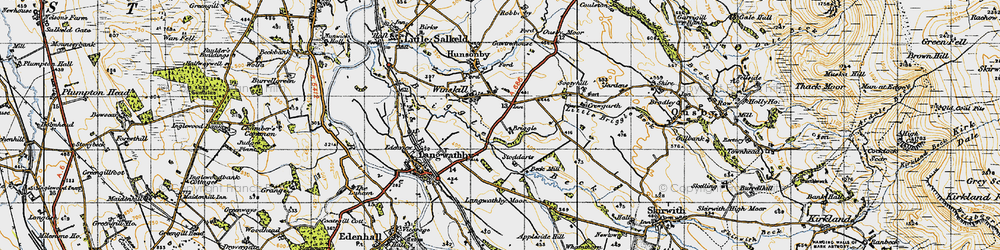 Old map of Winskill in 1947