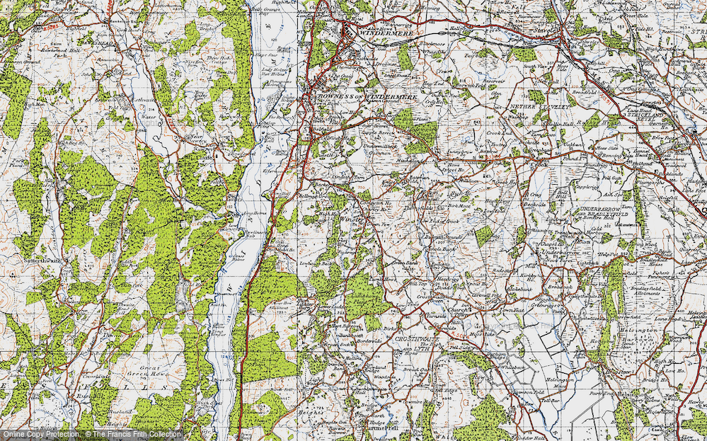 Old Map of Historic Map covering Bulman Strands in 1947
