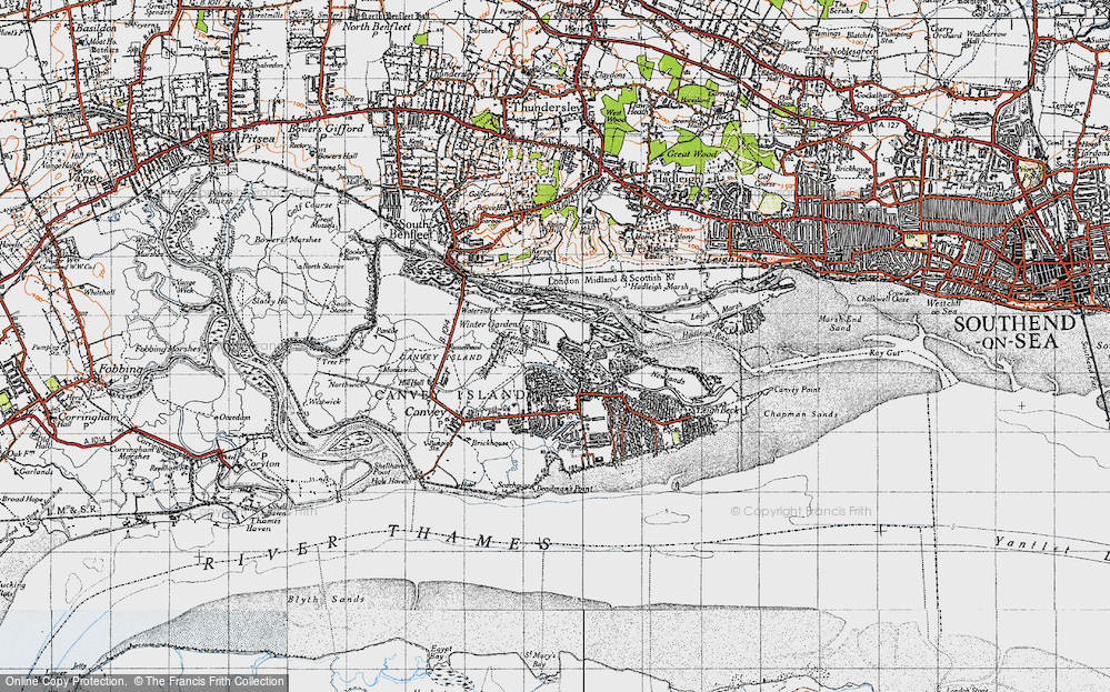 Old Map of Winter Gardens, 1946 in 1946