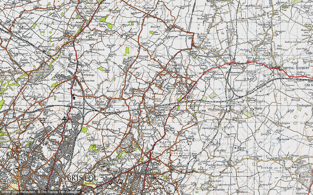 Old Map of Winterbourne, 1946 in 1946