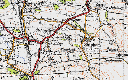 Old map of Winterhead in 1946