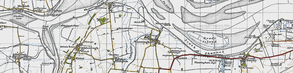Old map of Winteringham Grange in 1947