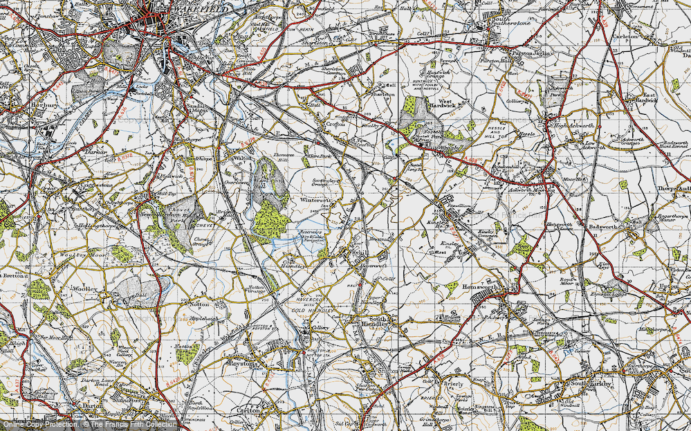 Old Map of Wintersett, 1947 in 1947