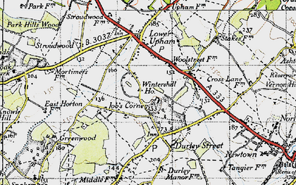 Old map of Wintershill Hall in 1945