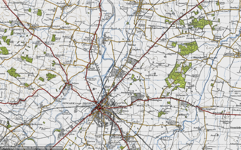 Old Map of Winthorpe, 1947 in 1947