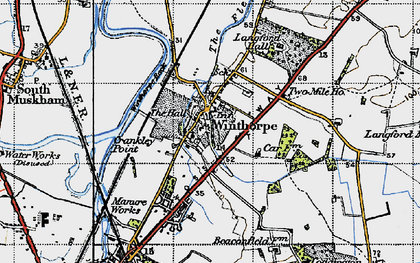 Old map of Winthorpe in 1947