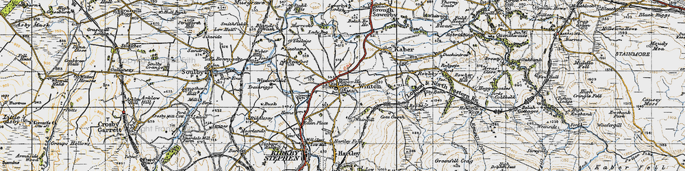 Old map of Winton in 1947