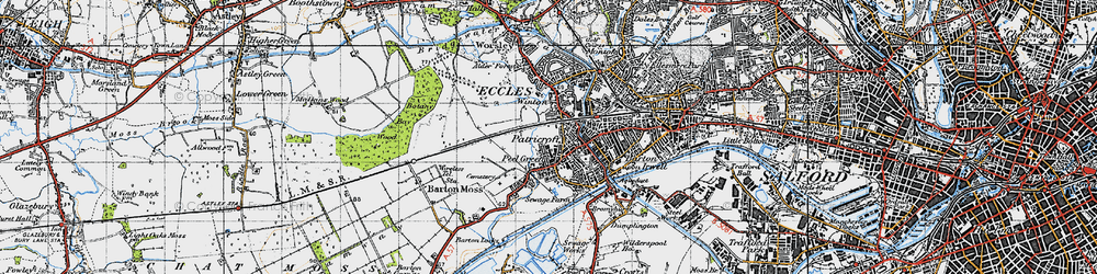 Old map of Winton in 1947
