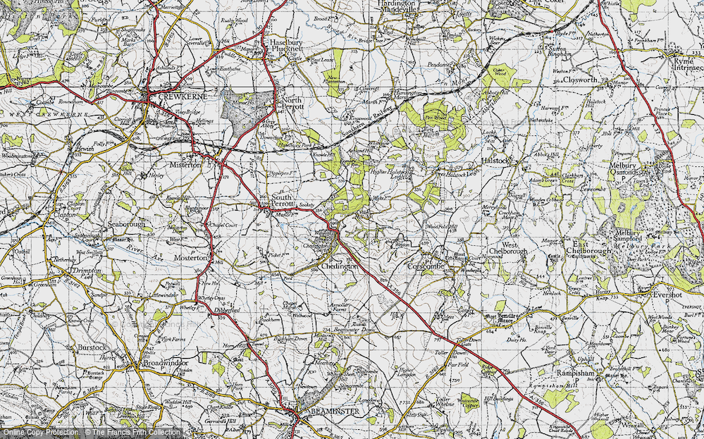 Old Map of Winyard's Gap, 1945 in 1945