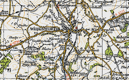 Old map of Wirksworth in 1946