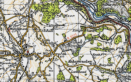 Old map of Wigwell Grange in 1947