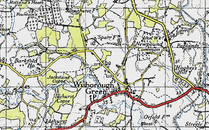 Old map of Wisborough Green in 1940