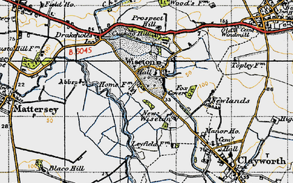 Old map of Wiseton in 1947