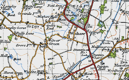 Old map of Wishaw in 1946