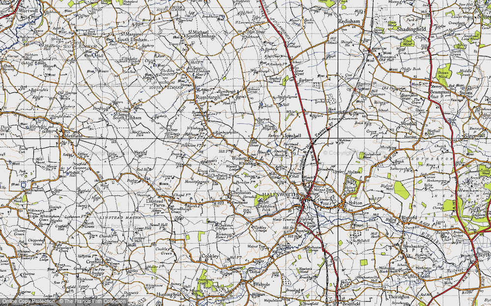 Old Map of Wissett, 1946 in 1946