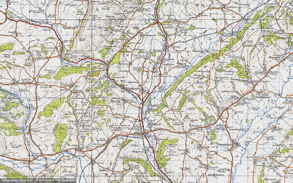 Old Map of Wistanstow, 1947 in 1947