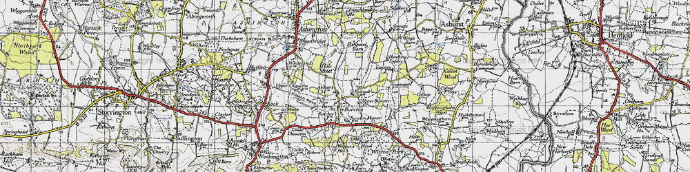 Old map of Wiston in 1940