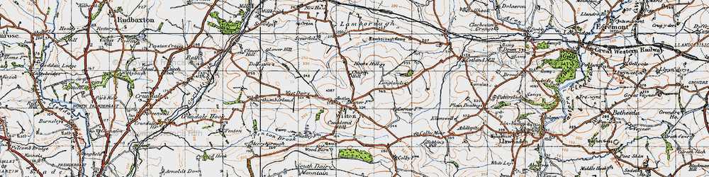 Old map of Hooks Hill in 1946