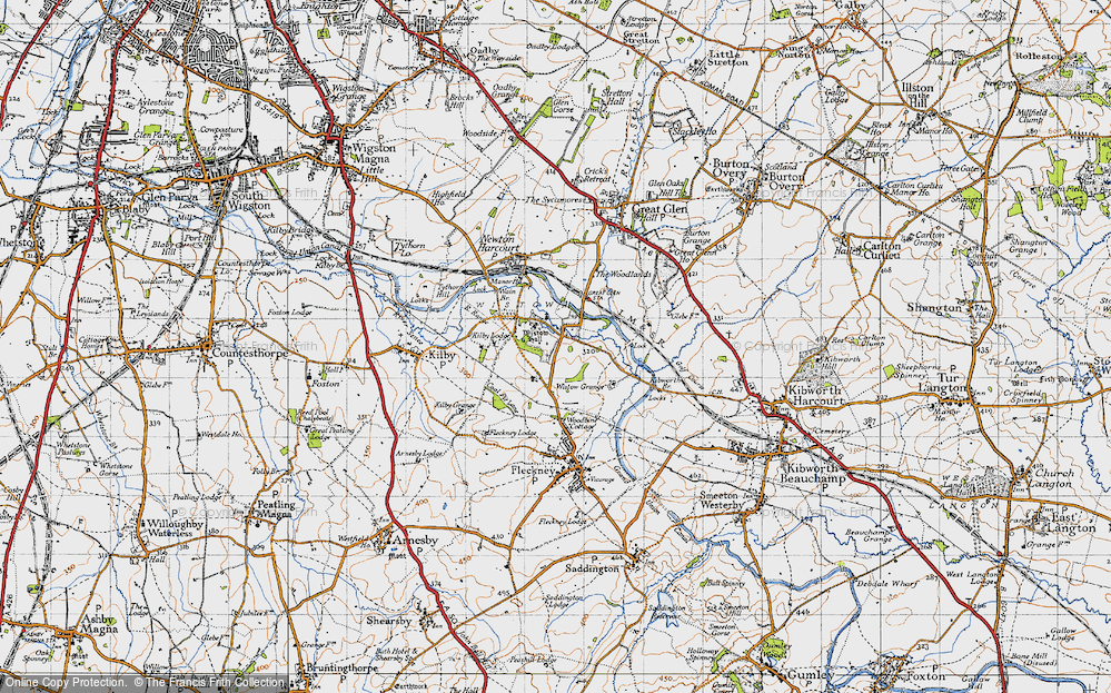 Old Map of Wistow, 1946 in 1946